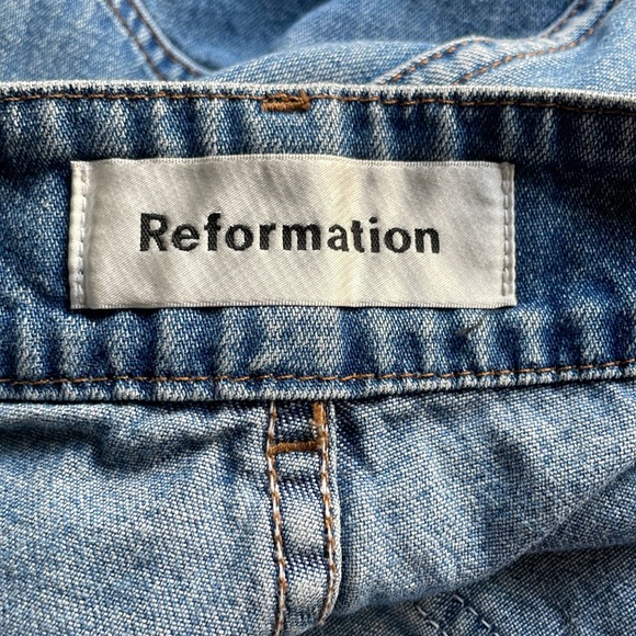 Reformation Cher High Rise Wide Leg Zip Jean - Picture 6 of 7